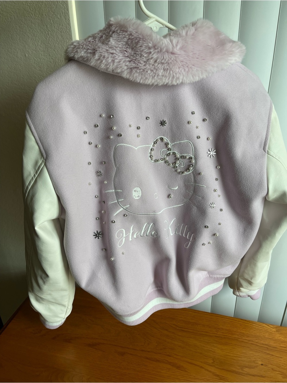 Hello Kitty And Friends x Forever 21 Lavender Varsity Bomber Jacket Size XS - Picture 3 of 16